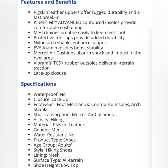 Merrell Men's Moab 3 Low Vent Hiking Shoes - Picture 12 of 12